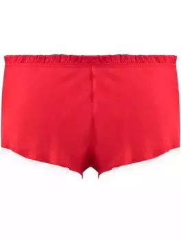 Carine Gilson шорты с цветочным декором, красный