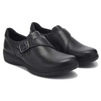 Carleigh jazz slip on Clarks, черный кожа