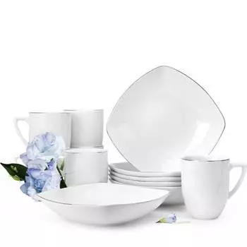 Carlina набор посуды из 12 предметов на 6 персон. Konsimo, серый