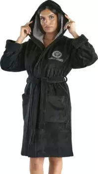 CARLO COLUCCI женский халат "Como" (1 шт.), с контрастным воротником, черный