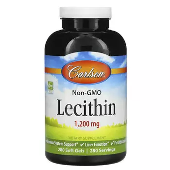 Carlson, Лецитин, 1200 мг, 280 мягких таблеток