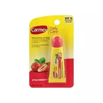 Carmex, Бальзам для губ «Клубника» в тюбике, 10 г
