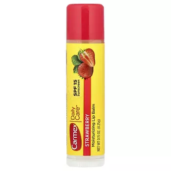 Carmex, Daily Care, увлажняющий бальзам для губ, клубника, SPF 15, 4,25 г (0,15 унции)