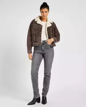 Carol mom fit женские джинсы прямого кроя с высокой посадкой Lee, серый