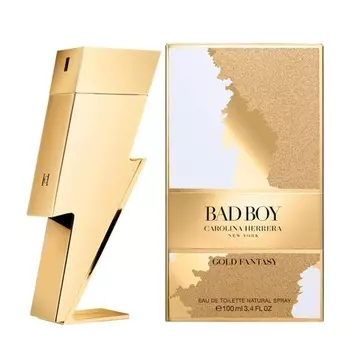 Carolina Herrera Bad Boy Gold Fantasy EDT для мужчин 3,4 жидких унции