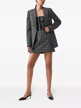 Carolina Herrera клетчатый однобортный пиджак, черный