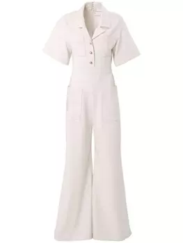 Carolina Herrera комбинезон широкого кроя, нейтральный цвет