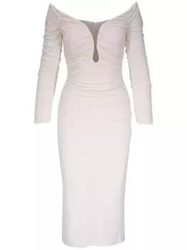 Carolina Herrera платье с длинными рукавами, белый