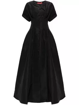 Carolina Herrera платье с подвернутыми рукавами, черный