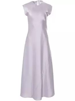Carolina Herrera платье с рукавами кап, фиолетовый