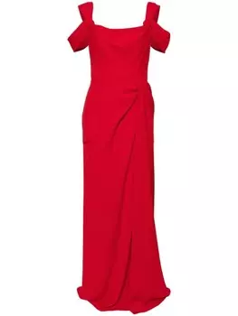 Carolina Herrera платье с узлом, красный