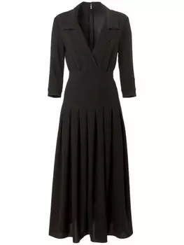 Carolina Herrera плиссированное макси-платье, черный