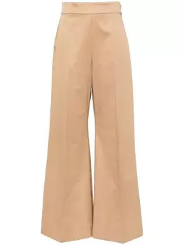 Carolina Herrera широкие брюки с завышенной талией, нейтральный цвет