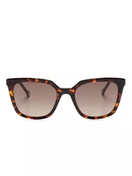 Carolina Herrera солнцезащитные очки в квадратной оправе, коричневый