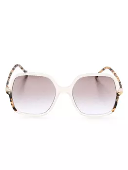 Carolina Herrera солнцезащитные очки в массивной оправе, белый