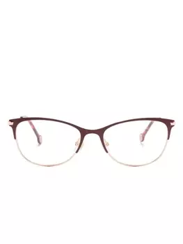 Carolina Herrera солнцезащитные очки в полуободковой оправе, розовый