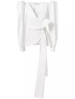 Carolina Herrera топ с рукавами-фонариками, белый