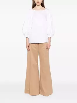 Carolina Herrera топ с вырезом-лодочкой, белый
