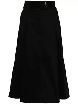Carolina Herrera юбка миди со складками, черный