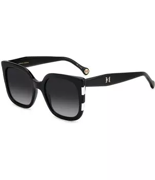 Carolina Herrera Женские квадратные солнцезащитные очки HER0128S 54 мм, черный