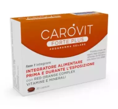 Carovit Forte Plus Solar Program, 30 капсул, добавка до и после пребывания на солнце