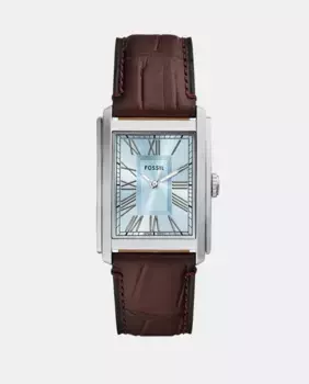 Carraway FS6110 Мужские часы из коричневой кожи Fossil, коричневый