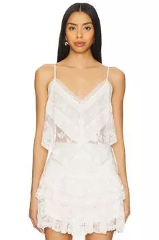 Carrera top Loveshackfancy, off white