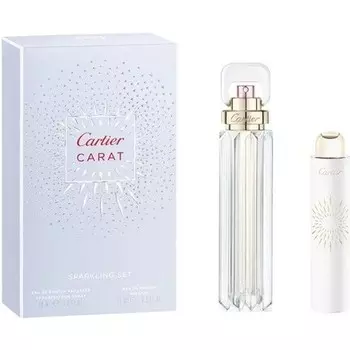Cartier-503763eu Cartier Carat De Cartier Gift Set - 50 мл Eau De Parfum Spray + 15 мл Eau De Parfum Rollerball - Подарочный набор для женщин