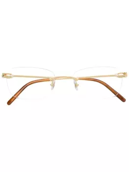 Cartier Eyewear квадратные очки без оправы, белый