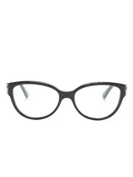 Cartier Eyewear очки Duplo C в оправе 'кошачий глаз', черный
