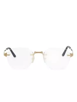 Cartier Eyewear очки Santos трапециевидной формы, золотистый