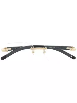 Cartier Eyewear очки в безободковой квадратной оправе, белый