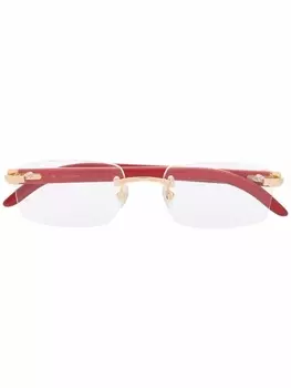 Cartier Eyewear очки в безободковой оправе, черный