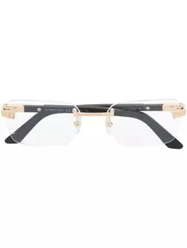Cartier Eyewear очки в квадратной оправе с логотипом, черный