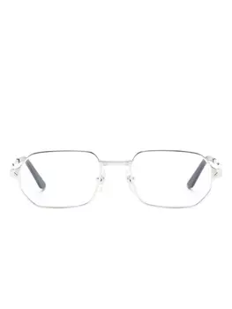 Cartier Eyewear очки в квадратной оправе, серебристый