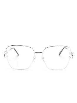 Cartier Eyewear очки в квадратной оправе, серебристый