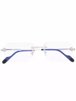 Cartier Eyewear очки в квадратной оправе, серебристый