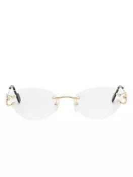 Cartier Eyewear очки в овальной оправе, золотистый