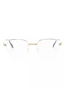 Cartier Eyewear очки в полуободковой круглой оправе, золотой