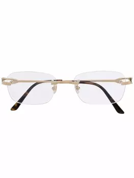 Cartier Eyewear очки в прямоугольной оправе, золотистый