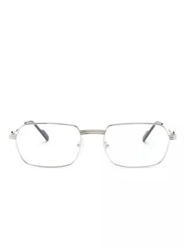 Cartier Eyewear очки в прямоугольной оправе, серебристый