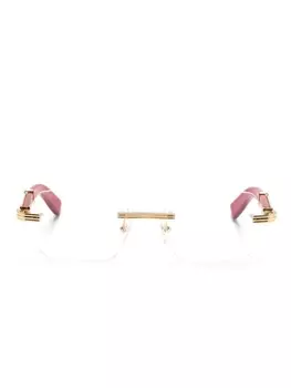 Cartier Eyewear очки в прямоугольной оправе, красный