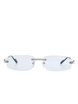 Cartier Eyewear rimless солнцезащитные очки, серебряный