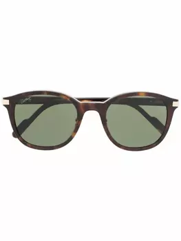 Cartier Eyewear солнцезащитные очки CT0302S в круглой оправе, коричневый