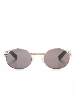 Cartier Eyewear солнцезащитные очки Giverny в овальной оправе, черный