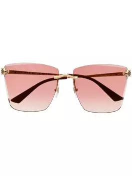 Cartier Eyewear солнцезащитные очки Panther в квадратной оправе, золотистый