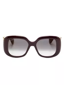 Cartier Eyewear солнцезащитные очки Panthre в квадратной оправе, красный