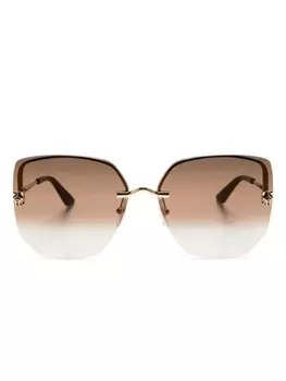 Cartier Eyewear солнцезащитные очки Panthre в оправе 'бабочка', золотистый