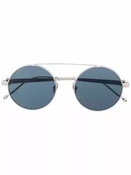 Cartier Eyewear солнцезащитные очки Pasha в круглой оправе, серебряный