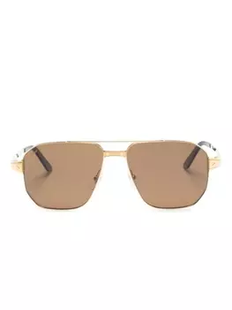 Cartier Eyewear солнцезащитные очки-пилоты с логотипом, золотистый
